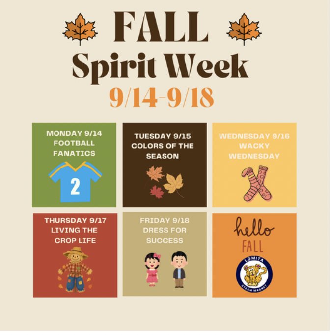 Fall Spirit Week 9-14